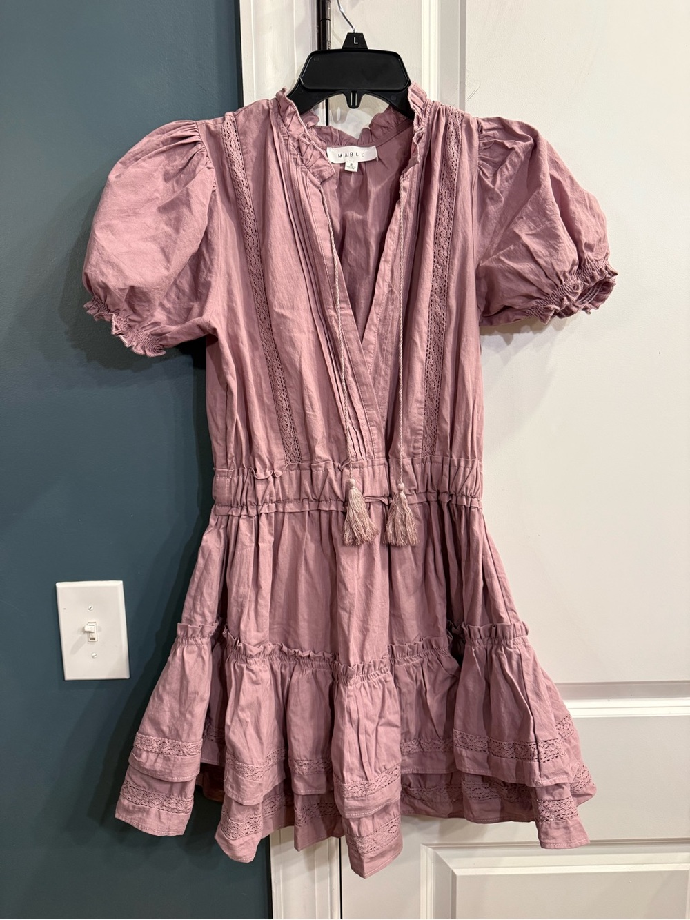Mable Pink Tiered Mini Dress